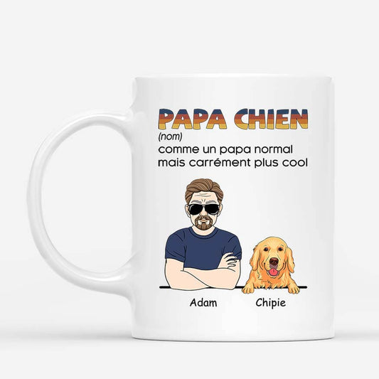 0998MFR1 Cadeau Personnalise Mug Papa Cool Amoureux des chiens_6963bad7 6982 4c2a be68 e7fc880fc2e3