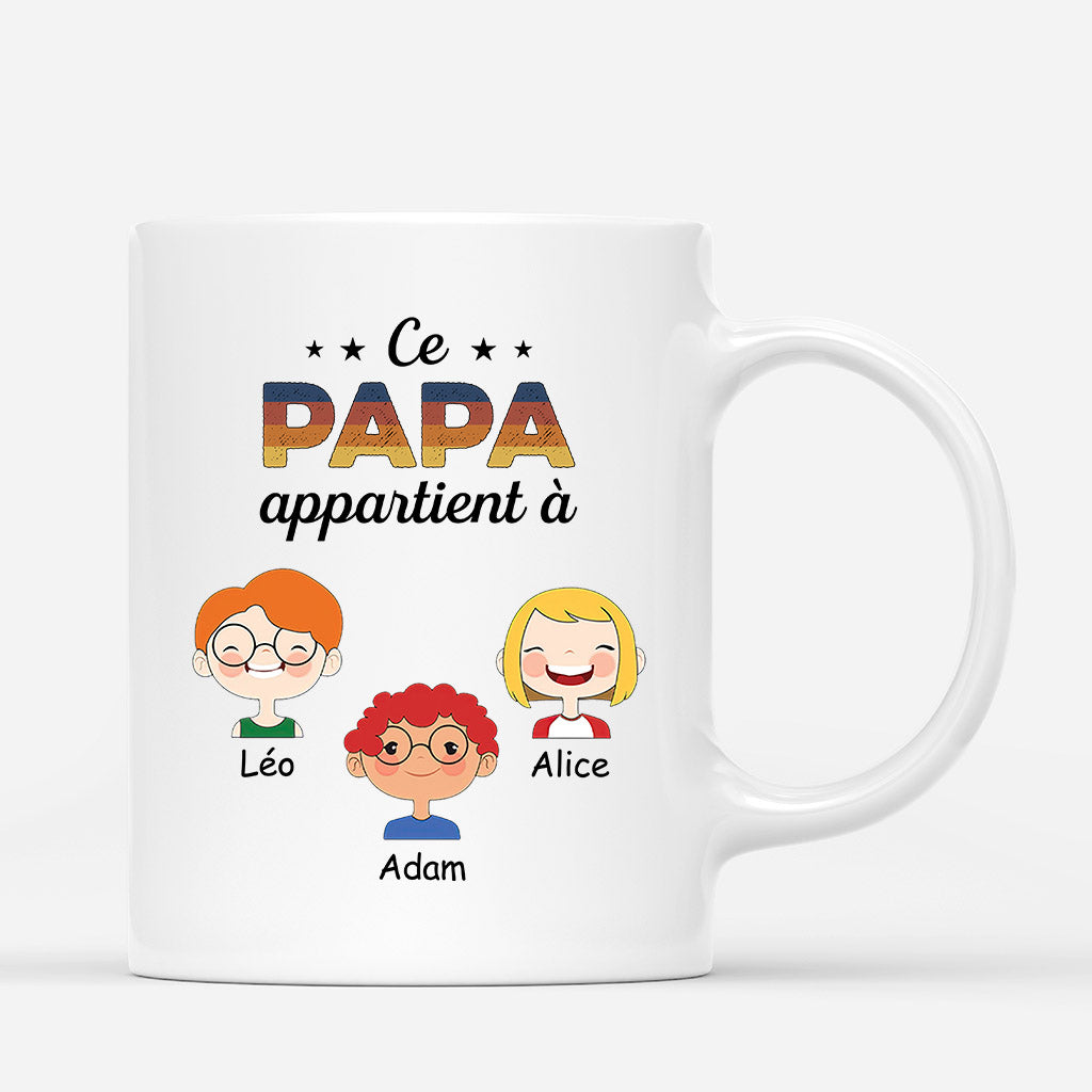 1003MFR1 Cadeau Personnalise Mug Papa Papi