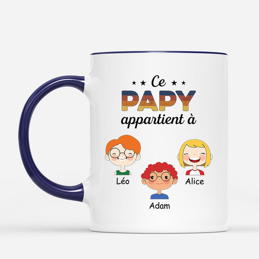 1003MFR2 Cadeau Personnalise Mug Papa Papi