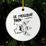 1006OFR1 ornement noel ceramique personnalise papa papi le meilleur papa version monochrome 1006o3v8b