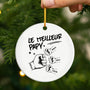 1006OFR2 ornement noel ceramique personnalise papa papi le meilleur papa version monochrome 1006o3v8b