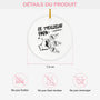 1006OFR3 ornement noel ceramique personnalise papa papi le meilleur papa version monochrome 1006o3v8b