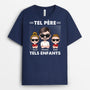 1008AFR2 Cadeau Personnalise T shirt Tel Pere Papy Papa