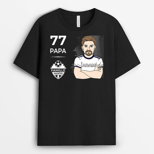 1009AFR1 Cadeau Personnalise T shirt Footballeur Papy Papa_08f9ec35 7e59 4735 881f fb325d45defc