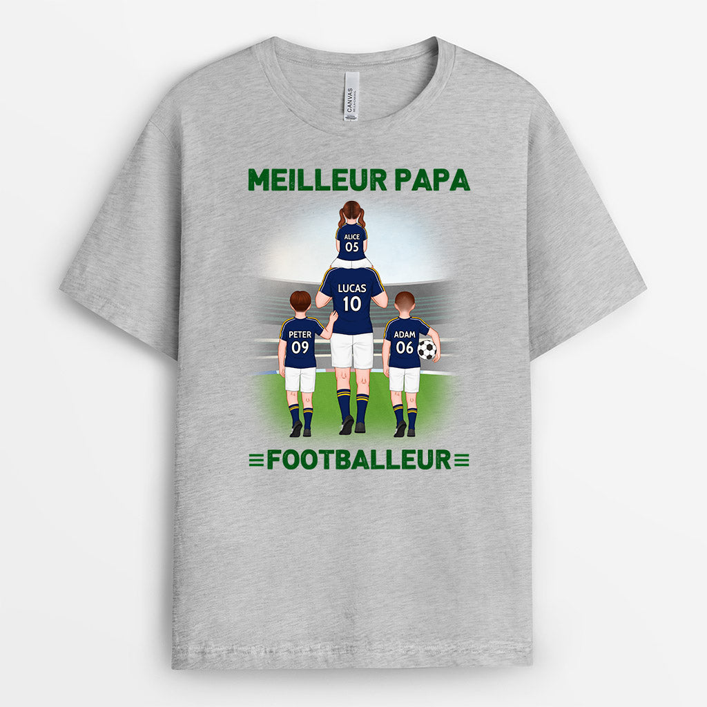 1011AFR1 Cadeau Personnalise T shirt Footballeur Papy Papa