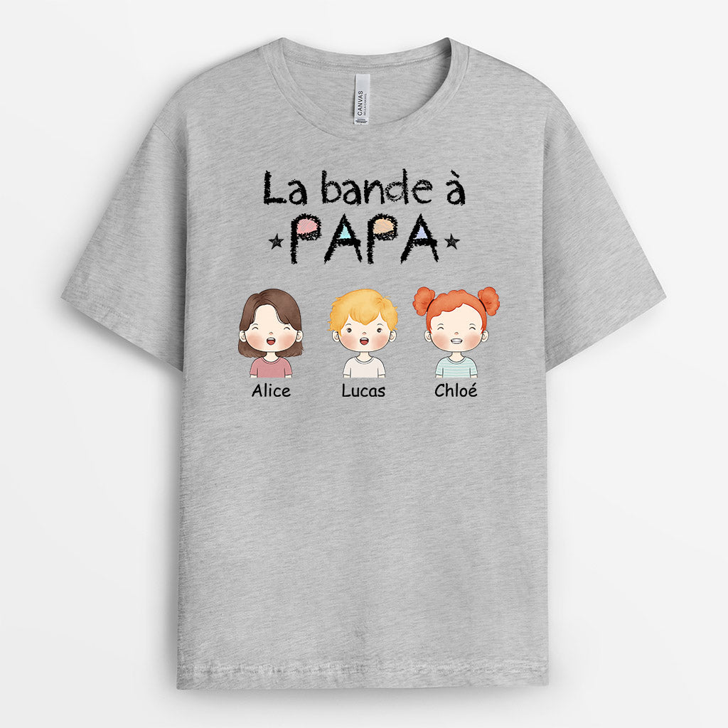 1017AFR1 Cadeau Personnalise T shirt Bande Papa Papi