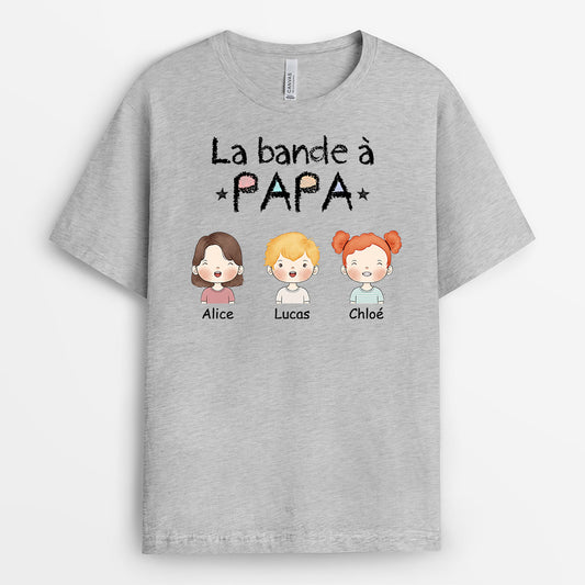 1017AFR1 Cadeau Personnalise T shirt Bande Papa Papi