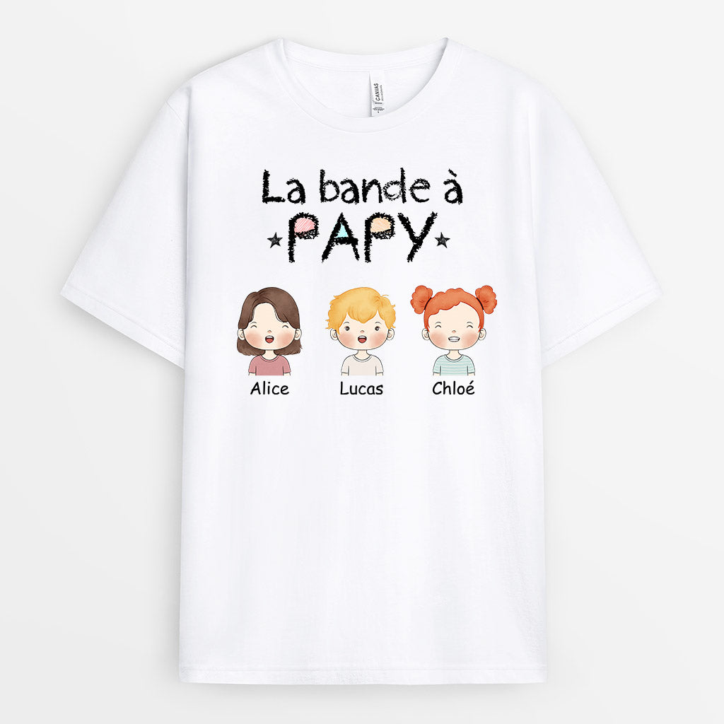 1017AFR2 Cadeau Personnalise T shirt Bande Papa Papi