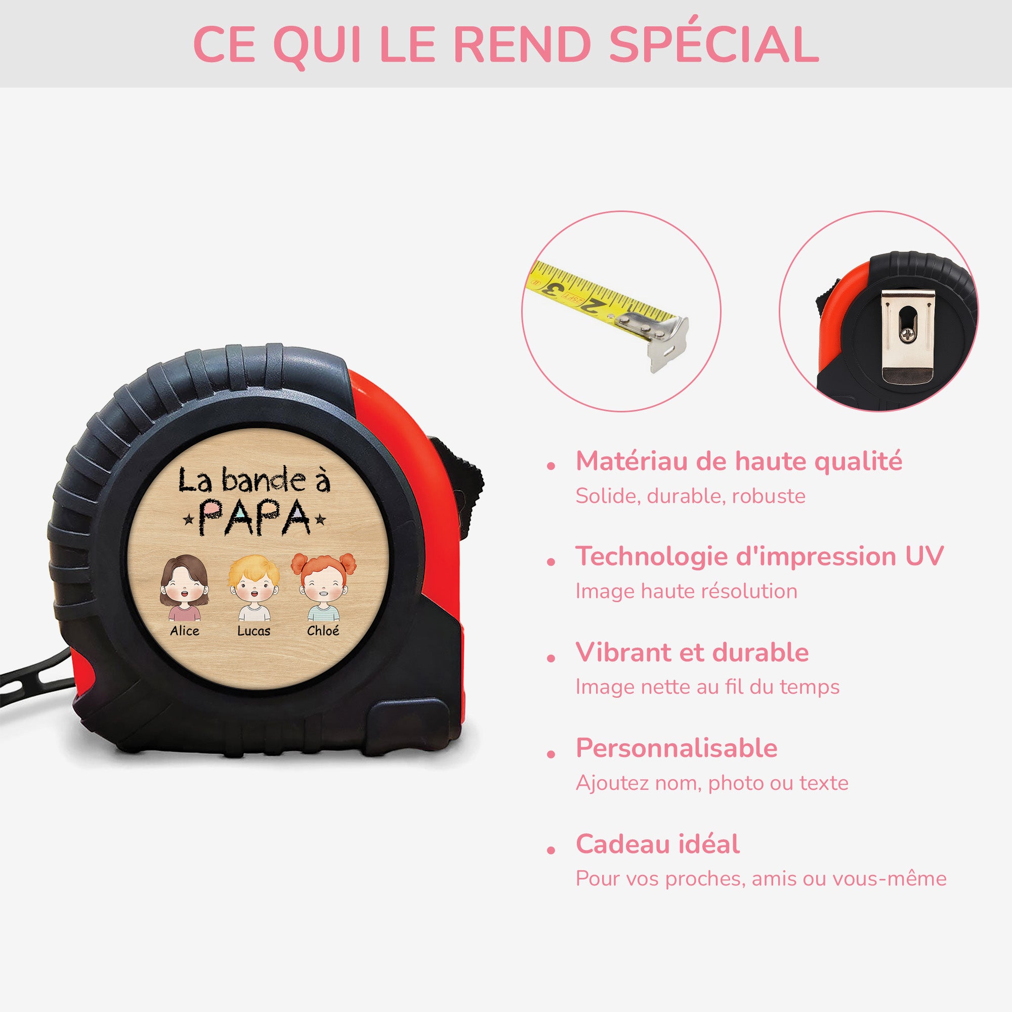 1017OFR4 metre ruban personnalisable la bande a papy 1017otq8b