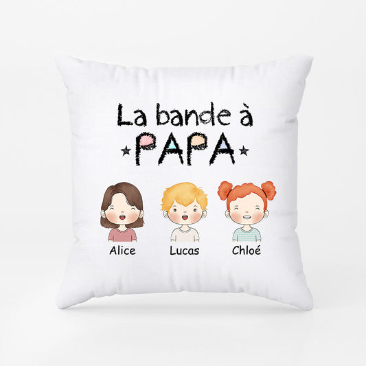 1017PFR1 Cadeau Personnalise Coussin Bande Papa Papi