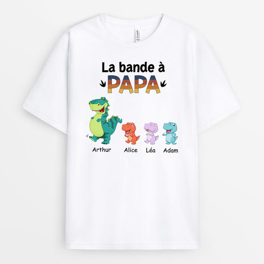1021AFR1 Cadeau Personnalise T shirt Bande Saurus Papy Papa