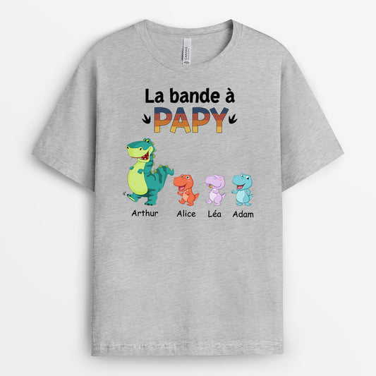 1021AFR2 Cadeau Personnalise T shirt Bande Saurus Papy Papa