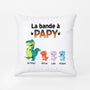 1021PFR1 Cadeau Personnalise Coussin Bande Saurus Papy Papa