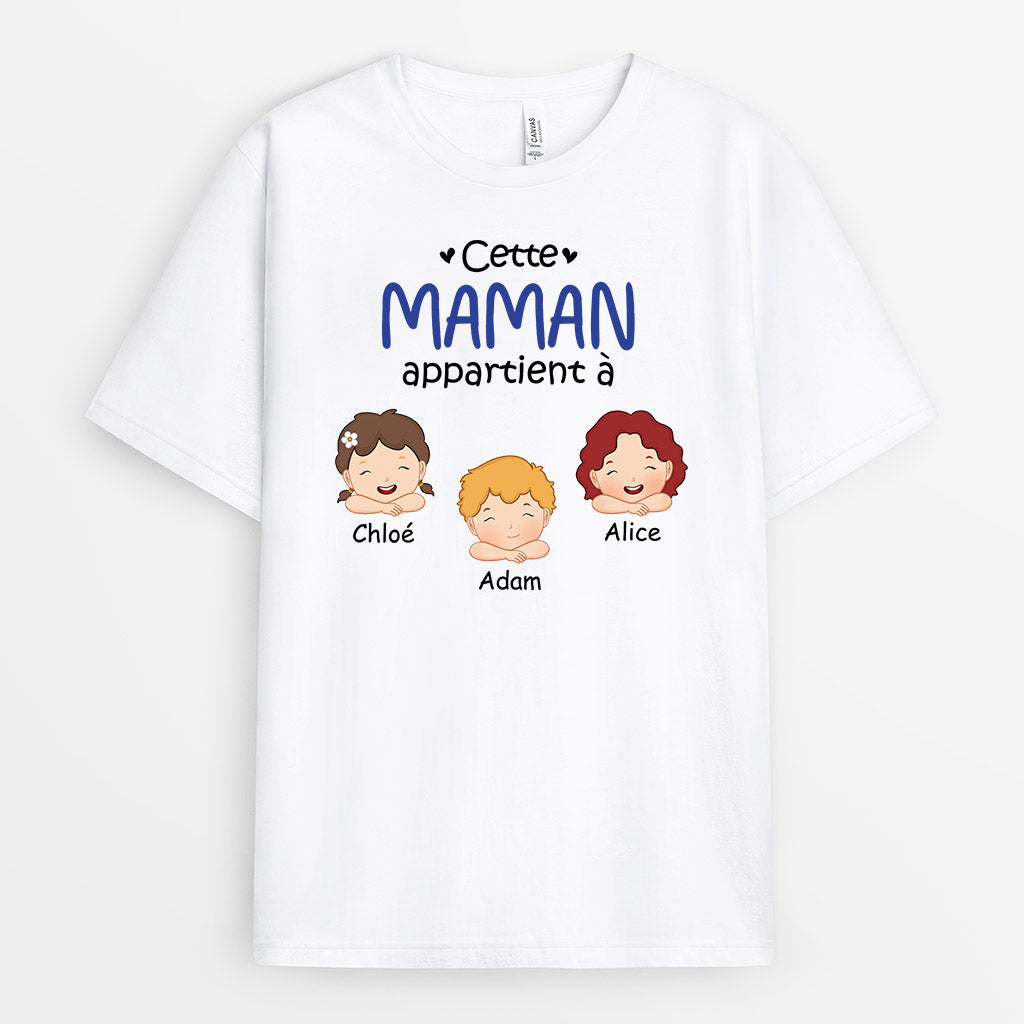 1025AFR1 Cadeau Personnalise T shirt Mamie Maman