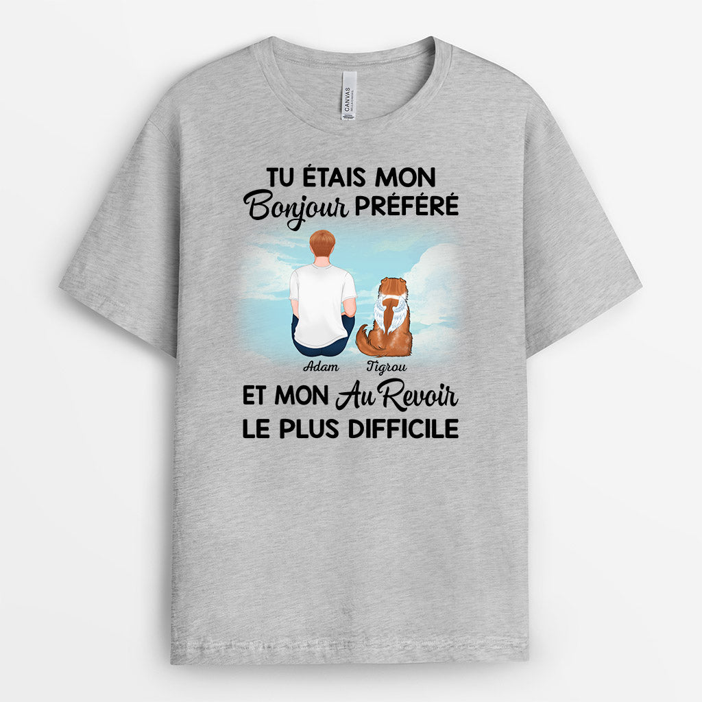 T-shirt Mon Bonjour Préféré et Mon Au Revoir Le Plus Difficile Papa Ch -  Cadeau Plus