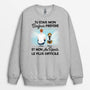 1028WFR2 Cadeau Personnalise Sweat shirt Bonjour Au Revoir Amoureux des chiens