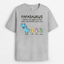 1031AFR1 Cadeau Personnalise T shirt Saurus Papa Papi