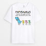 1031AFR2 Cadeau Personnalise T shirt Saurus Papa Papi