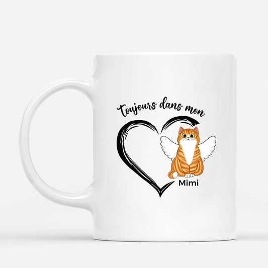 1034MFR1 Cadeau Personnalise Mug Dans Mon Coeur Amoureux des chats_435c7ae0 37cd 4c65 bf3a b23e781a20fc