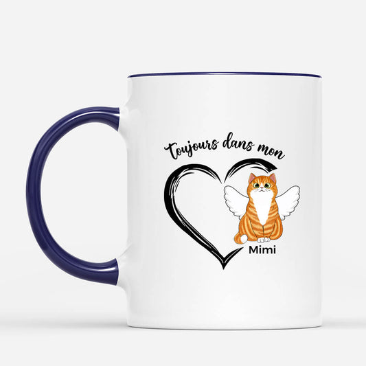 1034MFR2 Cadeau Personnalise Mug Dans Mon Coeur Amoureux des chats