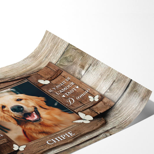 1036SFR2 Cadeau Personnalise Poster Bonjour Au Revoir Amour Amoureux des chiens
