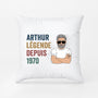 1040PFR1 Cadeau Personnalise Coussin legende Papa Papi