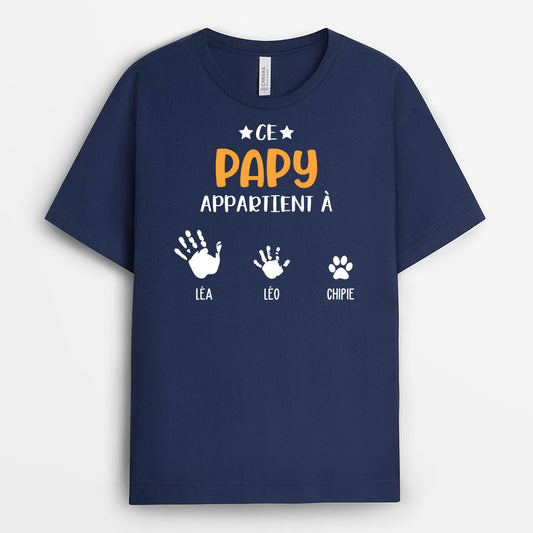 1043AFR2 Cadeau Personnalise T shirt Incroyable Papa Papi