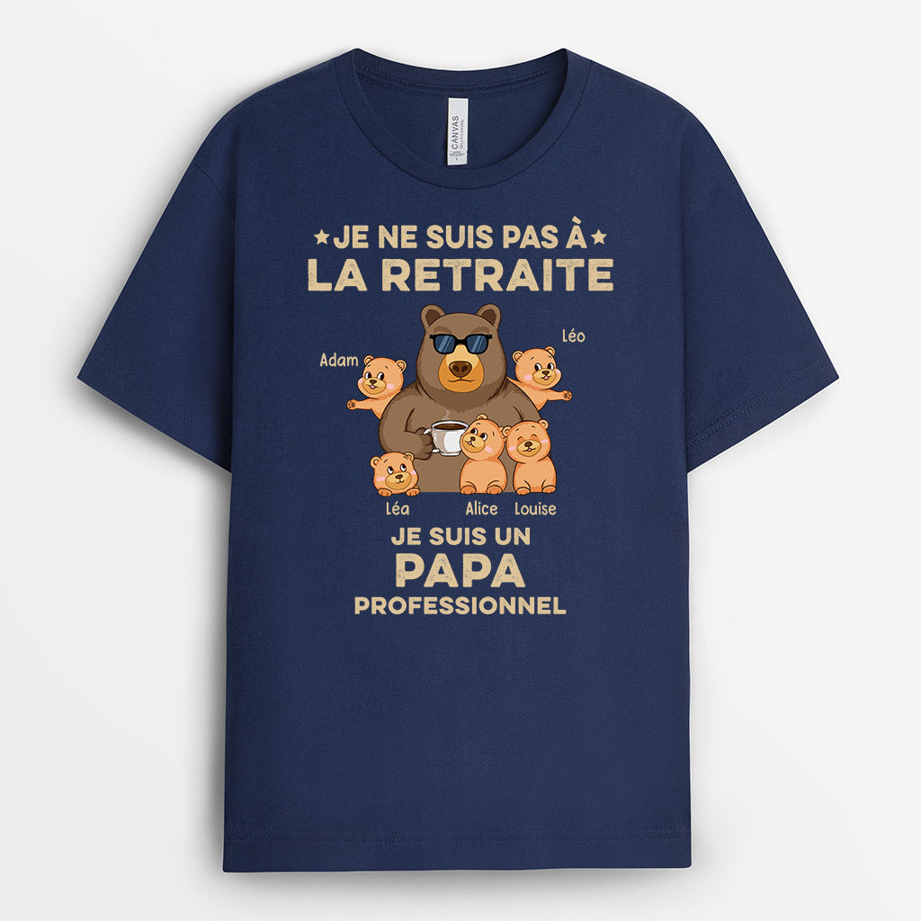 1044AFR2 Cadeau Personnalise T shirt Professionnel Papa Papi