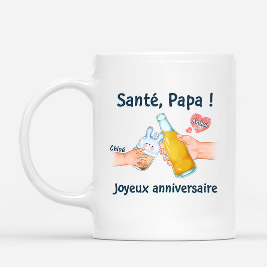 1047MFR1 Cadeau Personnalise Mug Sante Anniversaire Papa Papi