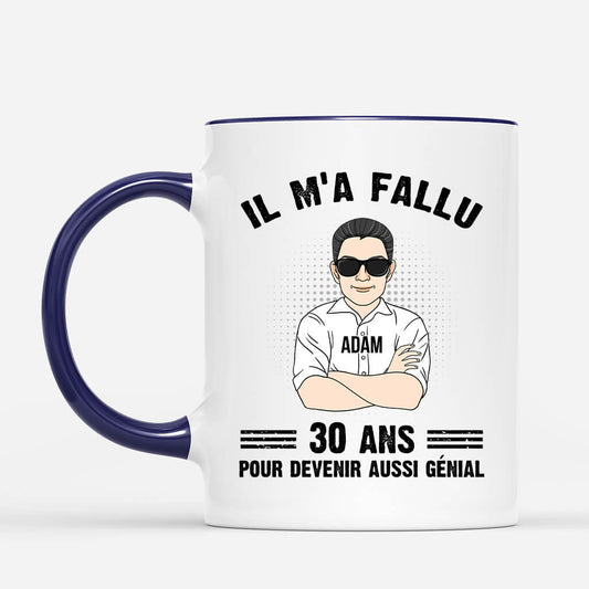 1048MFR2 Cadeau Personnalise Mug Aussi Genial Papa Papi