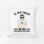 1048PFR1 Cadeau Personnalise Coussin Aussi Genial Papa Papi