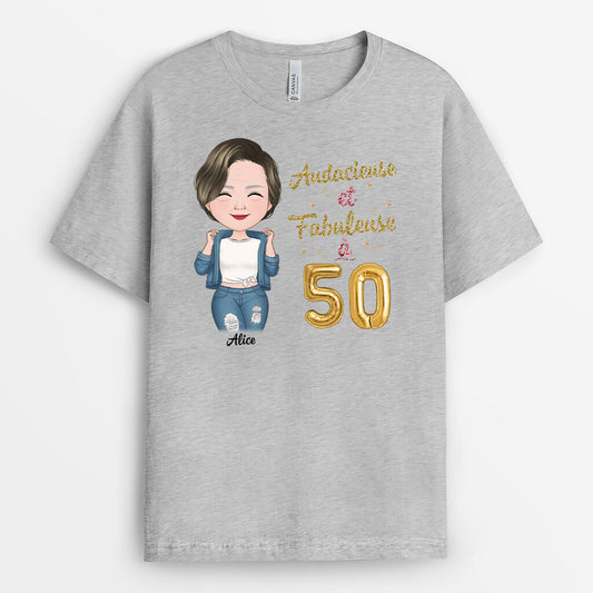 1053AFR2 Cadeau Personnalise T shirt Audacieuse Femme