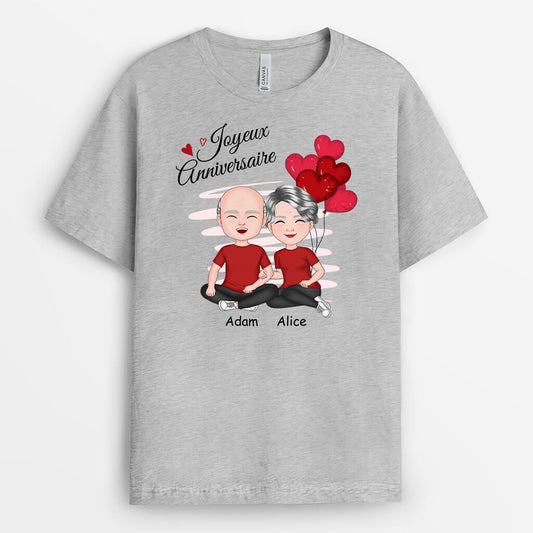 1058AFR2 Cadeau Personnalise T shirt Anniversaire Copain Mari Homme