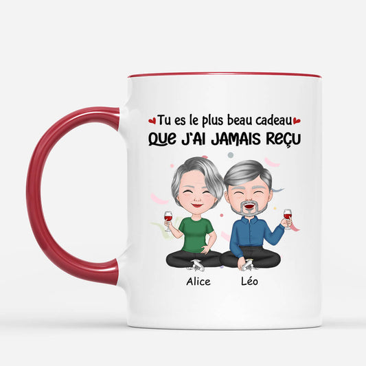 1061AFR2 Cadeau Personnalise Mug Plus Beau Cadeau Amoureux Couple