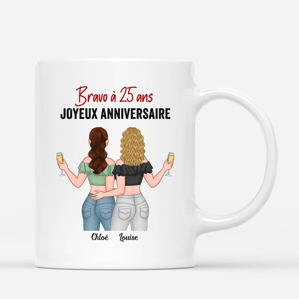 1070MFR1 Cadeau Personnalise Mug Bravo Anniversaire