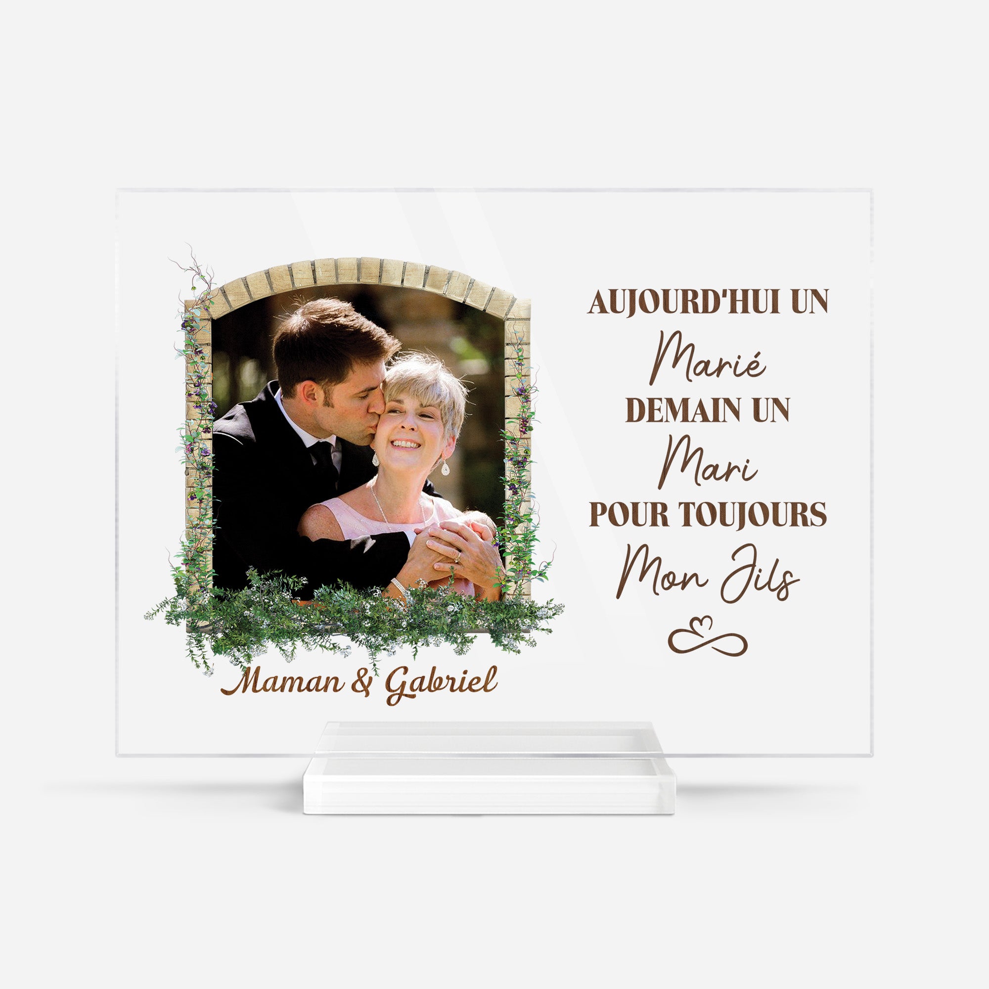 1090RFR1 plaque acrylique personnalisee pour toujours mon fils 1090r8l0g