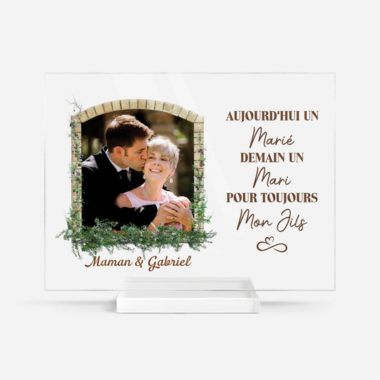 1090RFR1 plaque acrylique personnalisee pour toujours mon fils 1090r8l0g