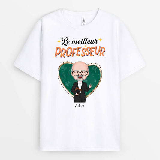 1100AFR2 Cadeau Personnalise T shirt Meilleur Professeur