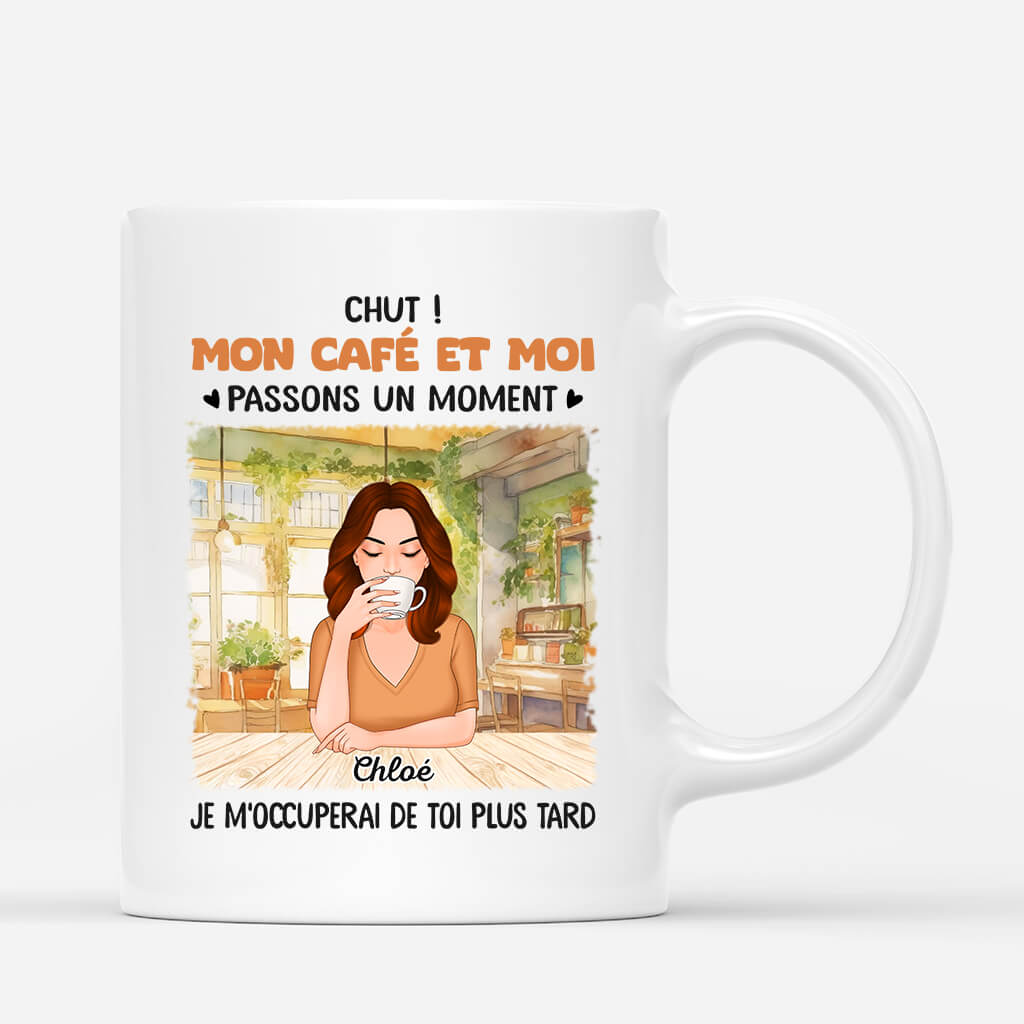1118MFR1 Cadeau Personnalise Mug Chut Femme Cafe