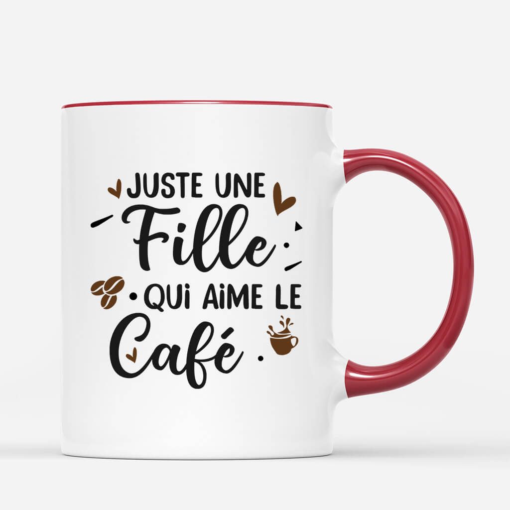1119MFR3 Cadeau Personnalise Mug Fille Femme Cafe