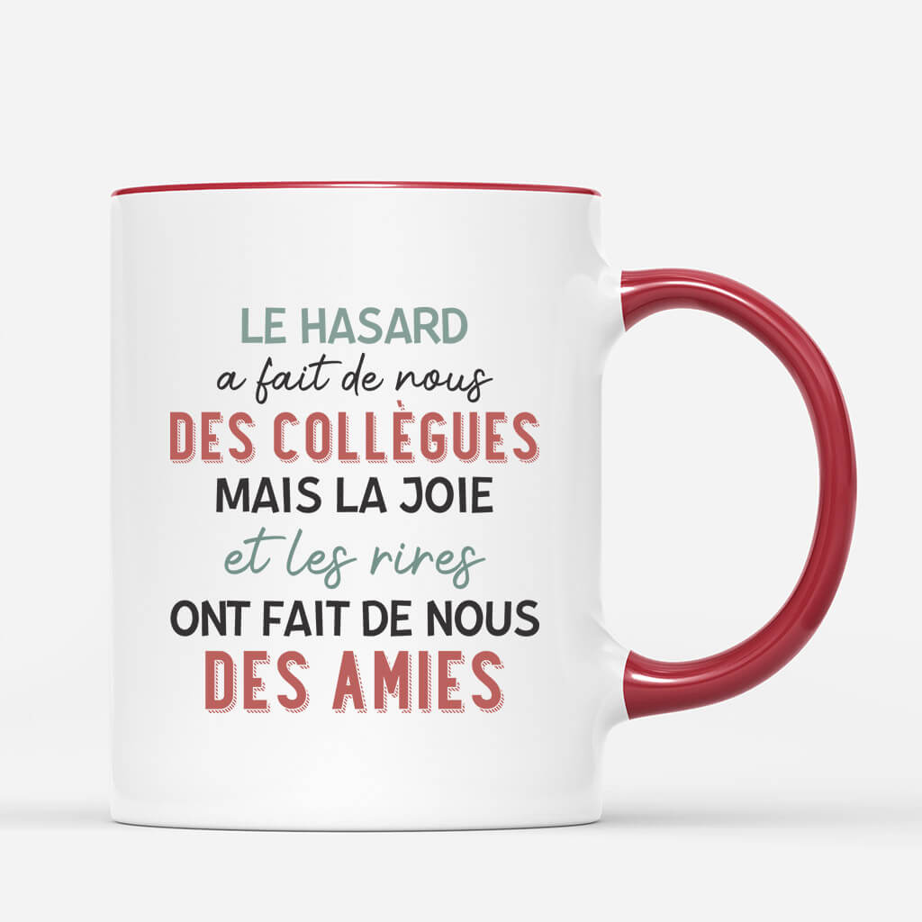 Personalized Mug - Tasse pour soeurs - Le Hasard A fait de nous des  Collègues Notre amitié A fait de nous des Soeurs de coeur
