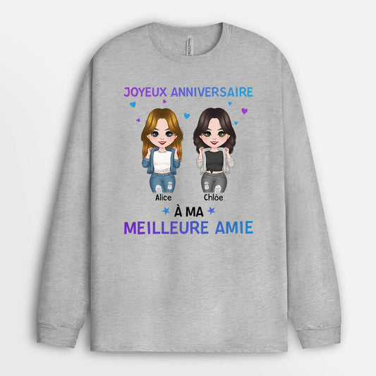 1126NFR2 Cadeau Personnalise Manches Longues Joyeux Anniversaire Meilleure Amie Anniversaire_992bbf2a 3007 46fd 8e39 ed8715bd5d03