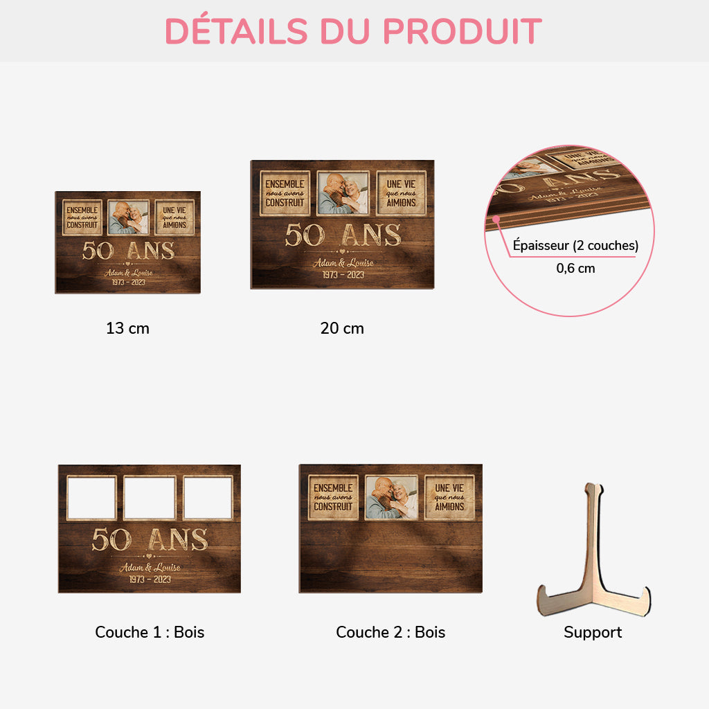 1131QFR3 plaque en bois personnalisee ensemble nous avons construit une vie que nous aimons 1131q6m5g