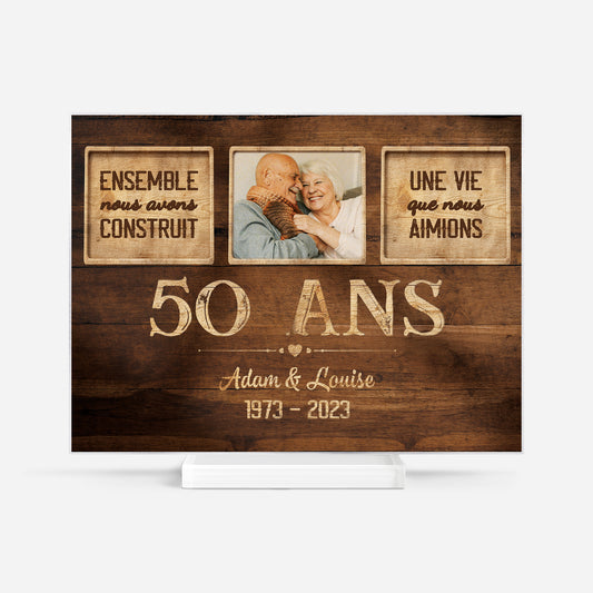 1131RFR1 plaque en acrylique personnalisee ensemble nous avons construit une vie que nous aimons 1131r6m5g