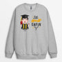 1137WFR1 Cadeau Personnalise Sweat shirt Fini Enfin Diplomes