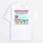 1139AFR1 Cadeau Personnalise T shirt Plage Saurus Maman Mamie