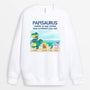 1139WFR1 Cadeau Personnalise Sweat shirt Plage Saurus Papa Papy