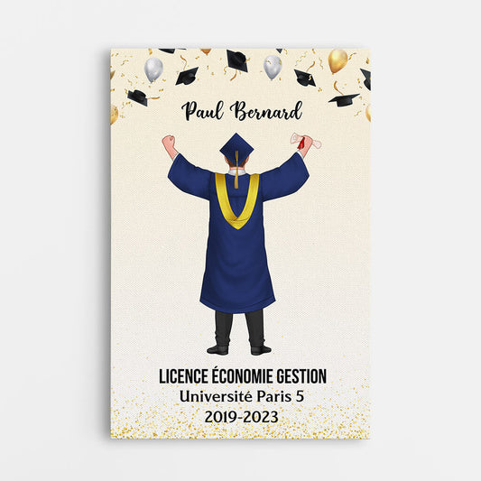 1142CFR1 Cadeau Personnalise Toile Diplome Diplome