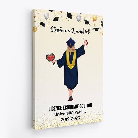 1142CFR2 Cadeau Personnalise Toile Diplome Diplome