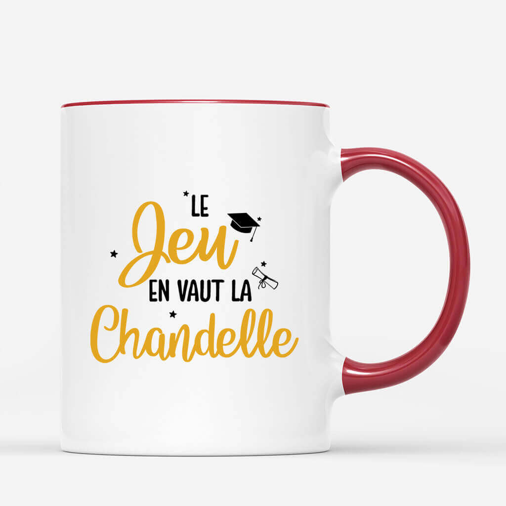 1144MFR3 Cadeau Personnalise Mug Valait Peine Diplome